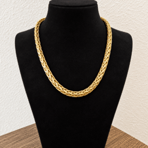 Collier Maille Palmier En Chute Or Jaune 18K