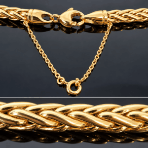Collier Maille Palmier en Chute Or Jaune 18K
